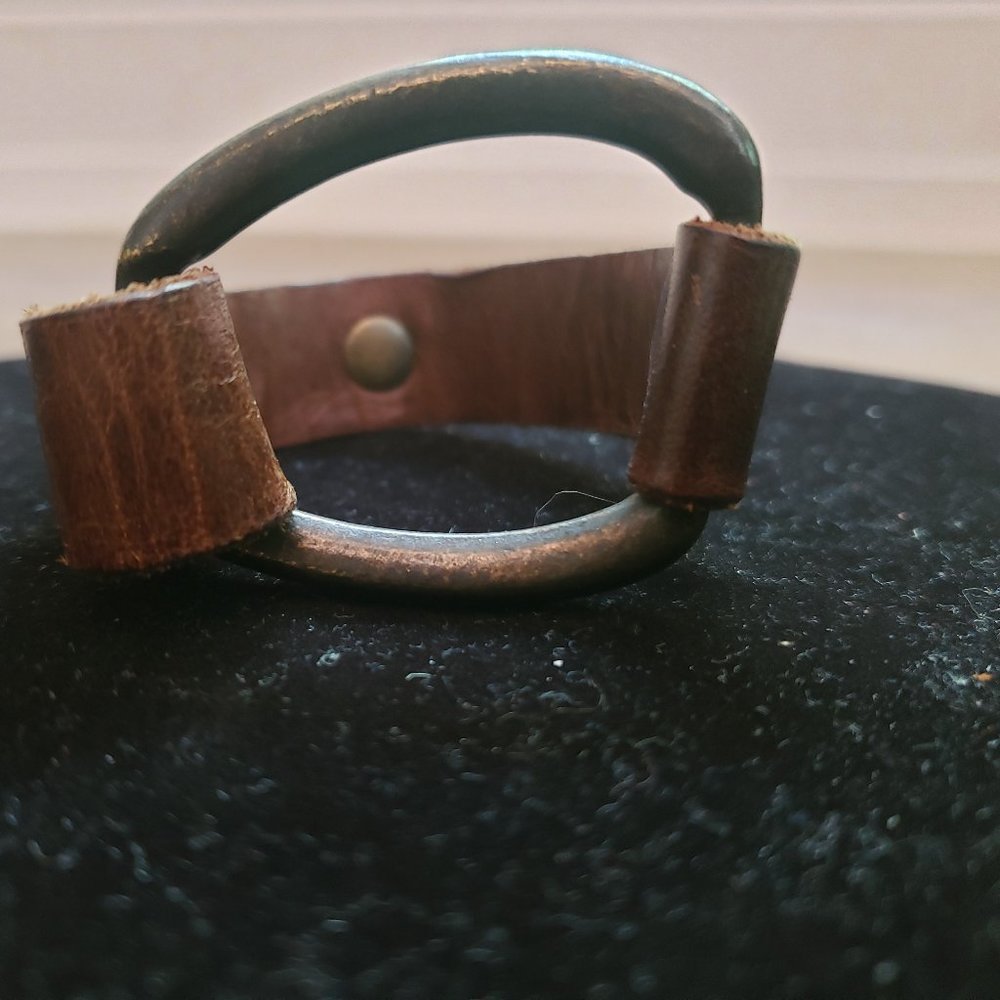 Leather & Metal Western Bracelet